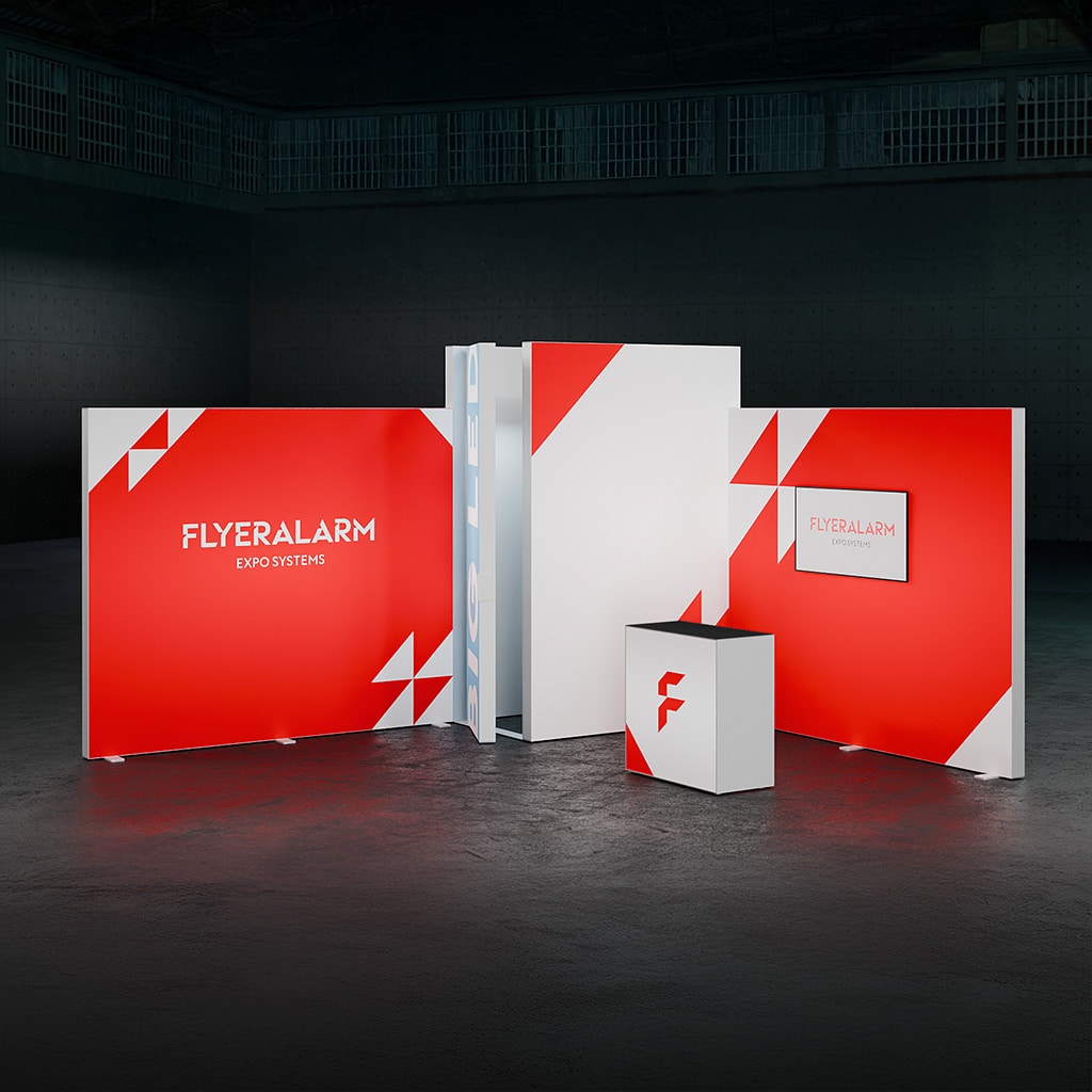 BIG LED UP Messestand Cabin High