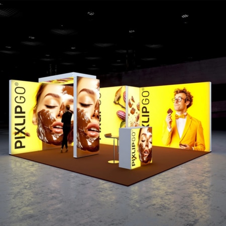 PIXLIP GO Messestand Bridge S