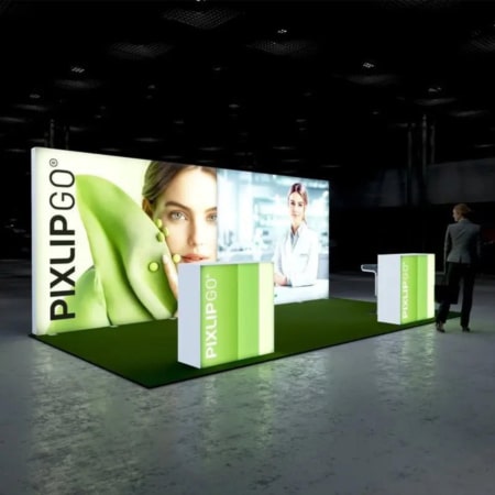 PIXLIP GO Messestand Business One