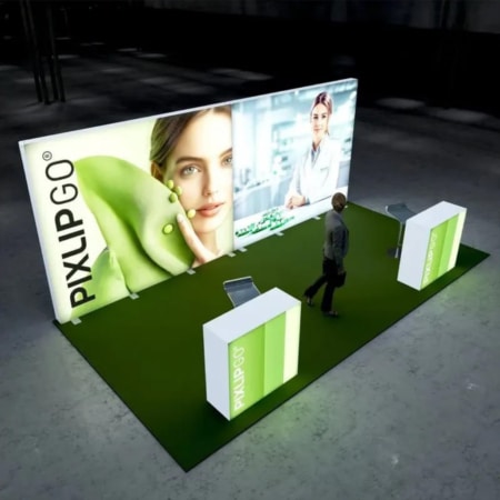 PIXLIP GO Messestand Business One