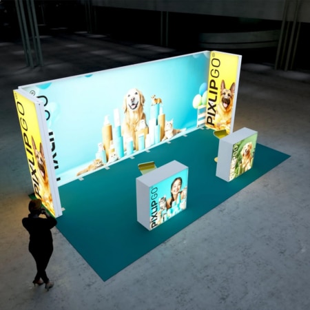 PIXLIP GO Messestand Cabin XL