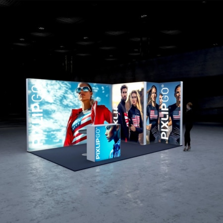 PIXLIP GO Messestand Cabin S