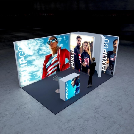 PIXLIP GO Messestand Cabin S
