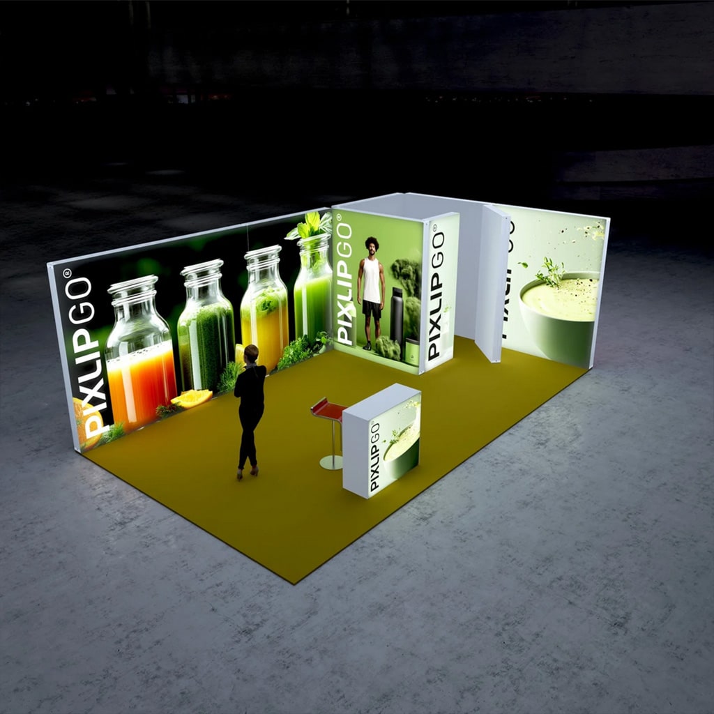 PIXLIP GO Messestand Corner Cabin XXL