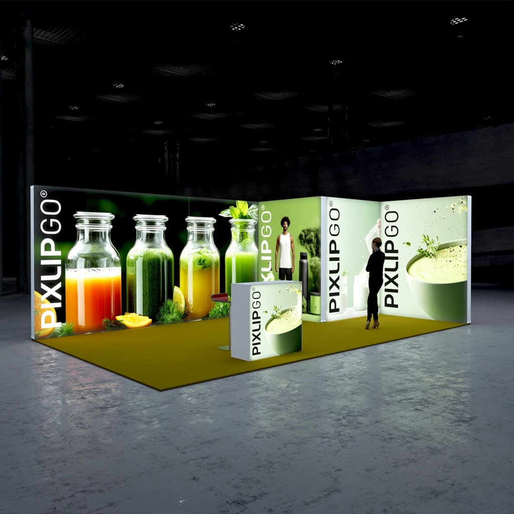 PIXLIP GO Messestand Corner Cabin XXL