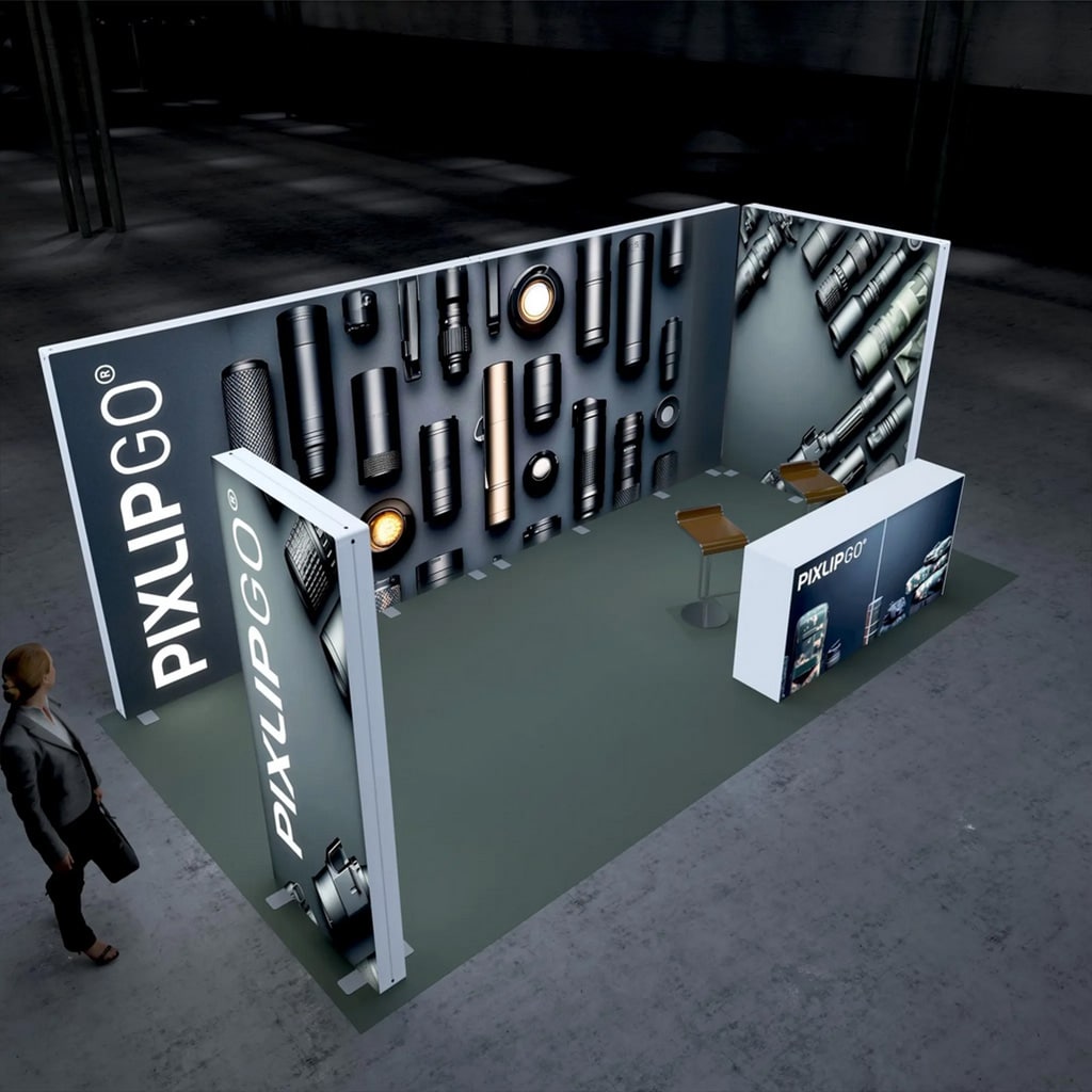 PIXLIP GO Messestand Corner Flex 2