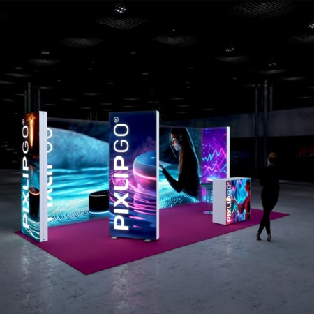 PIXLIP GO Messestand Flex Corner One