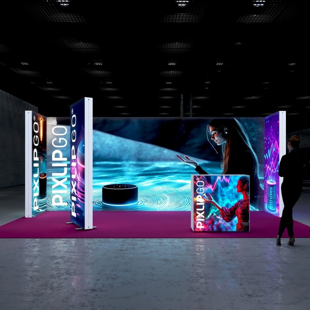 PIXLIP GO Messestand Flex Corner One