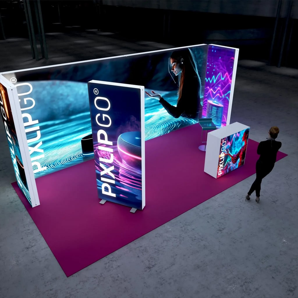 PIXLIP GO Messestand Flex Corner One