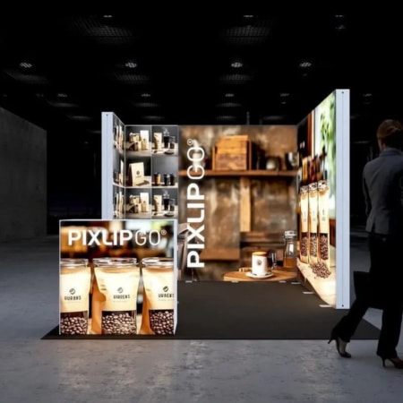 PIXLIP GO Messestand Flex S