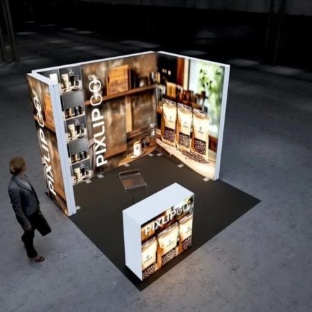 PIXLIP GO Messestand Flex S