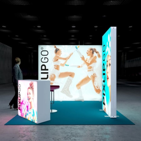 PIXLIP GO Messestand Kombi One