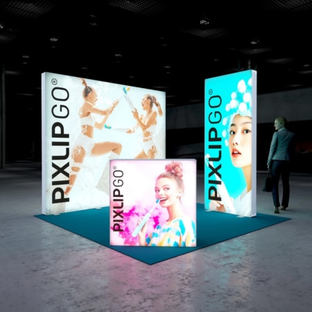 PIXLIP GO Messestand Kombi One