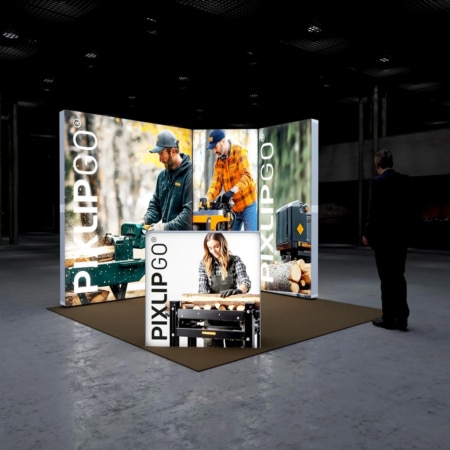 PIXLIP GO Messestand Kombi Two