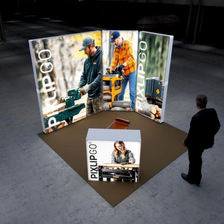 PIXLIP GO Messestand Kombi Two