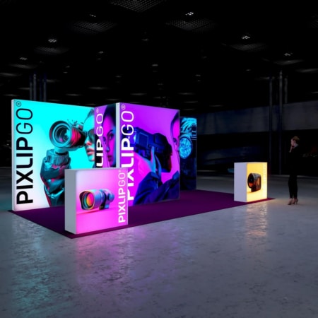 PIXLIP GO Messestand Mid One