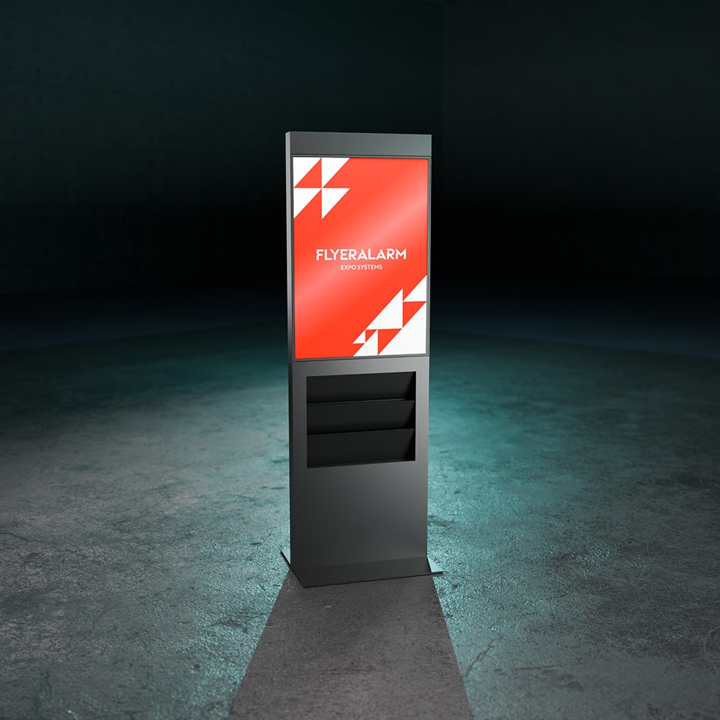 Smart Line Digitale Infostele mit Touch und Regal
