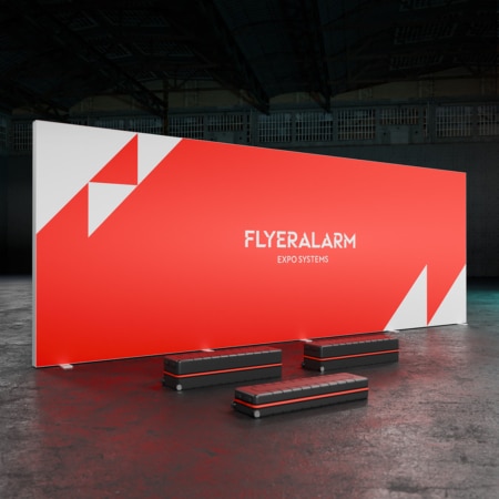 REAL BIG LED UP Messewand 700 cm