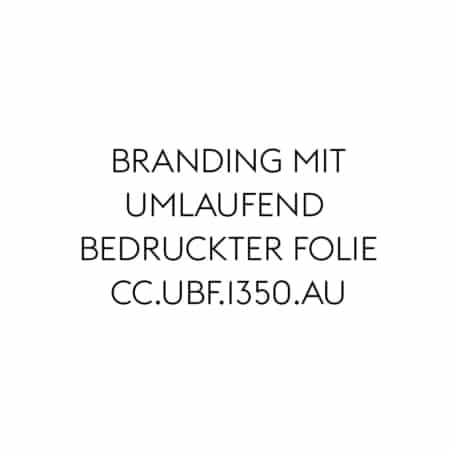 Branding mit umlaufend bedruckter Folie